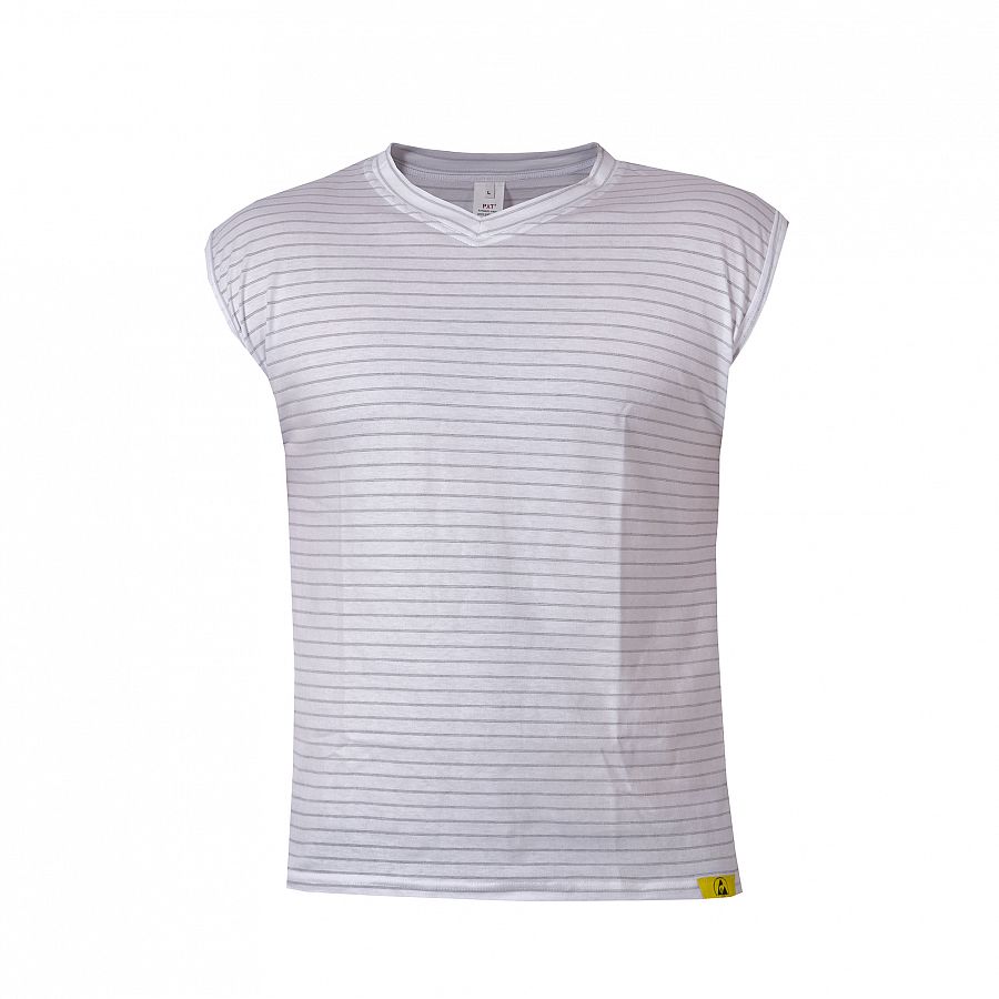 Tričko PXT Antistatic wear bílé bez rukávů "V" 160 g/m2, vel. M - Obrázek Tričko PXT Antistatic wear bílé bez rukávů "V" 160 g/m2, vel. M - Obrázek